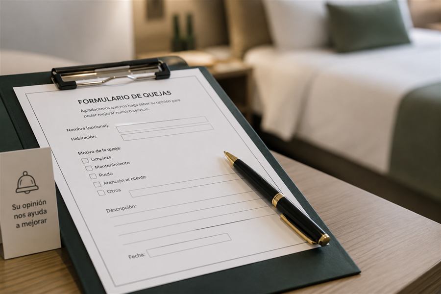 Formulario de quejas de un cliente sobre limpieza